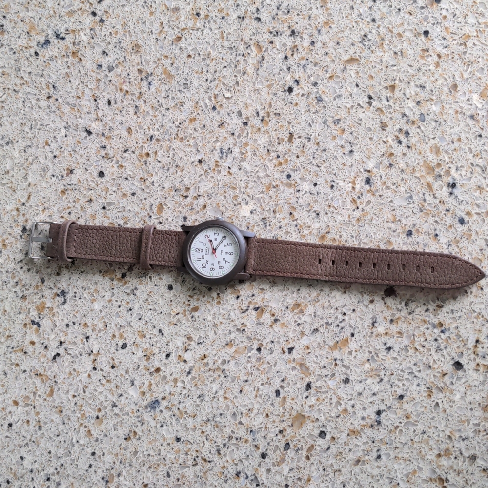 Timex brown leather watch